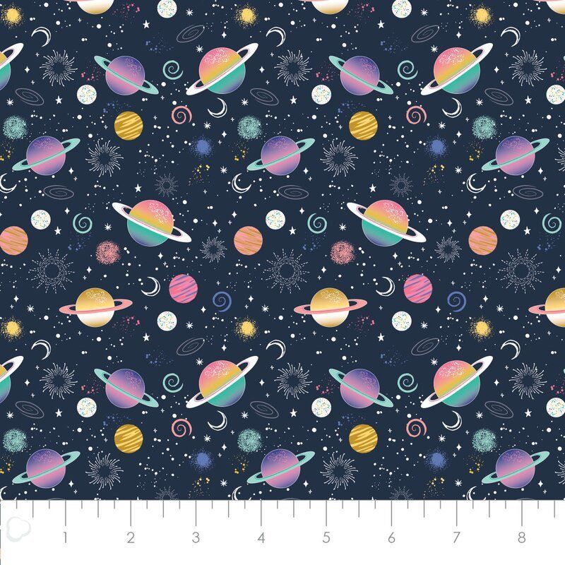 Just for Fun fabric: Magical Space, Navy