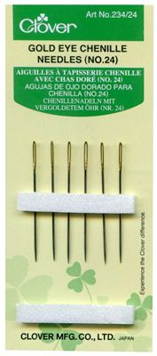 Clover Gold Eye Chenille Needles size 24 Clover Gold Eye Chenille Needles size 24
