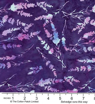Bali Handpaints Fabric: Stickleback, Dark Purple Bali Handpaints Fabric: Stickleback, Dark Purple