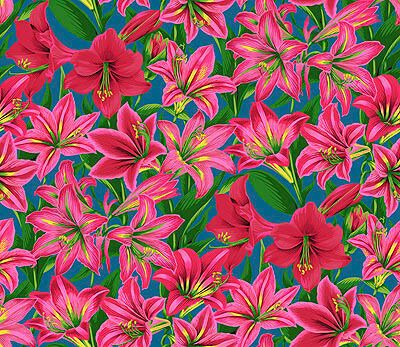 Kaffe Fassett Collective Fabric: Amarylis, Red