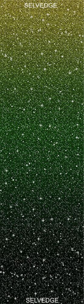 Celestials fabric: Glitz and Glam, Green Ombre
