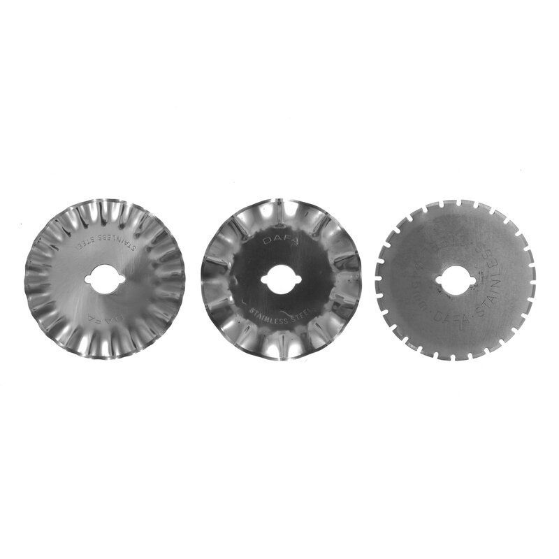 Sew Easy Rotary Blade Set 45mm, Pinking, Skip and Wave