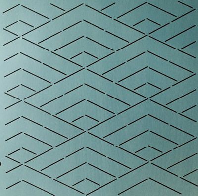 Sashiko Stencil Template  12" Diamond Waves