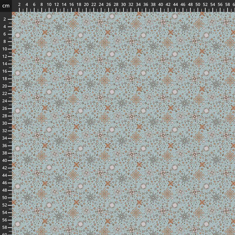 Country Coordinates fabric, Cozy Cubs, Snowflakes, Blue