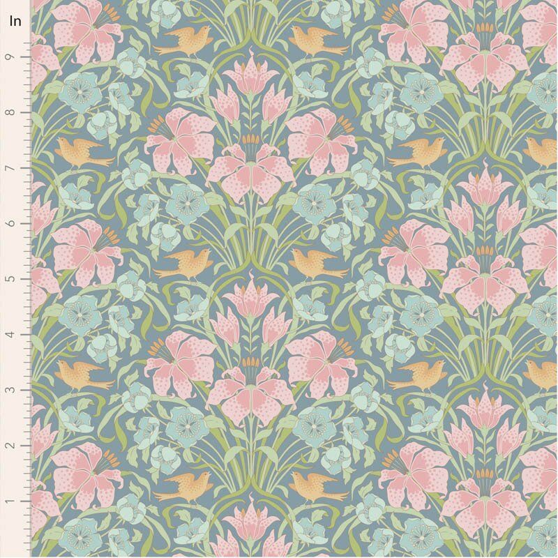 Tilda Songbird fabric: Songbird, Blue