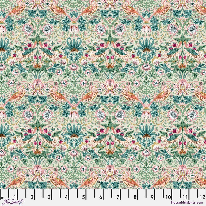 Bedford Park fabric: Mini Strawberry Thief, Mineral