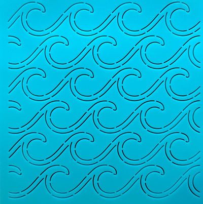 Quilt Stencil  12" Cresting Wave Background