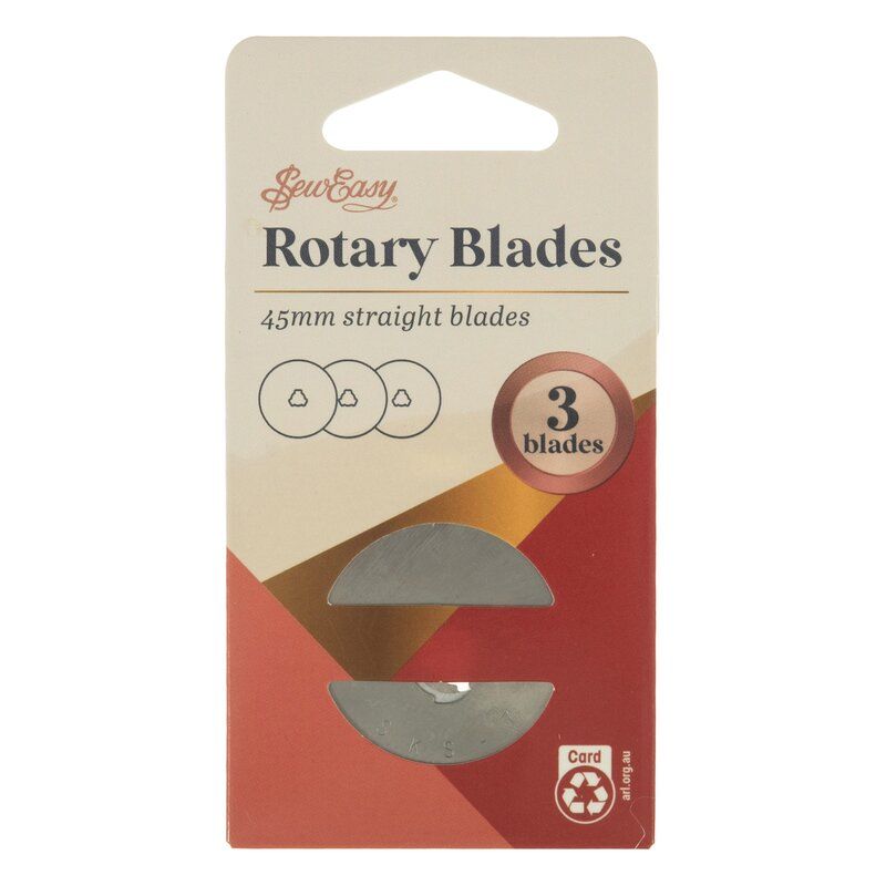 Sew Easy Rotary Cutter Straight Blades 45mm, Pack of 3