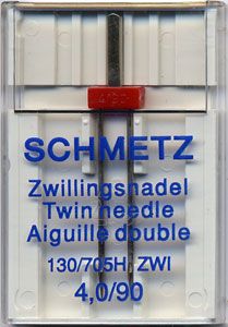 Schmetz Twin Sewing Machine Needles (4.0/90) 1 needle Schmetz Twin Sewing Machine Needles (4.0/90) 1 needle