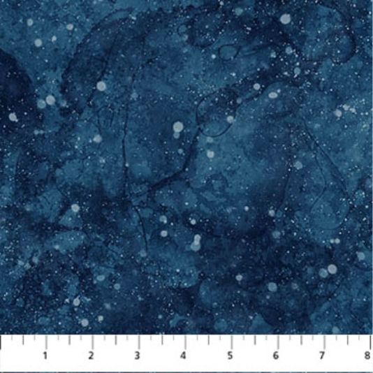 Tundra Crossing fabric: Snow Texture, Navy