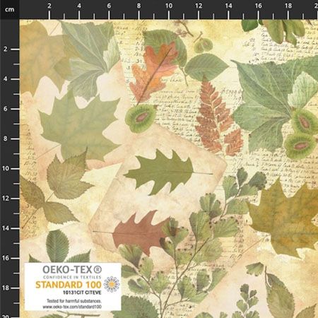 Herbarium Fabric: Tree Leaves Herbarium Fabric: Tree Leaves