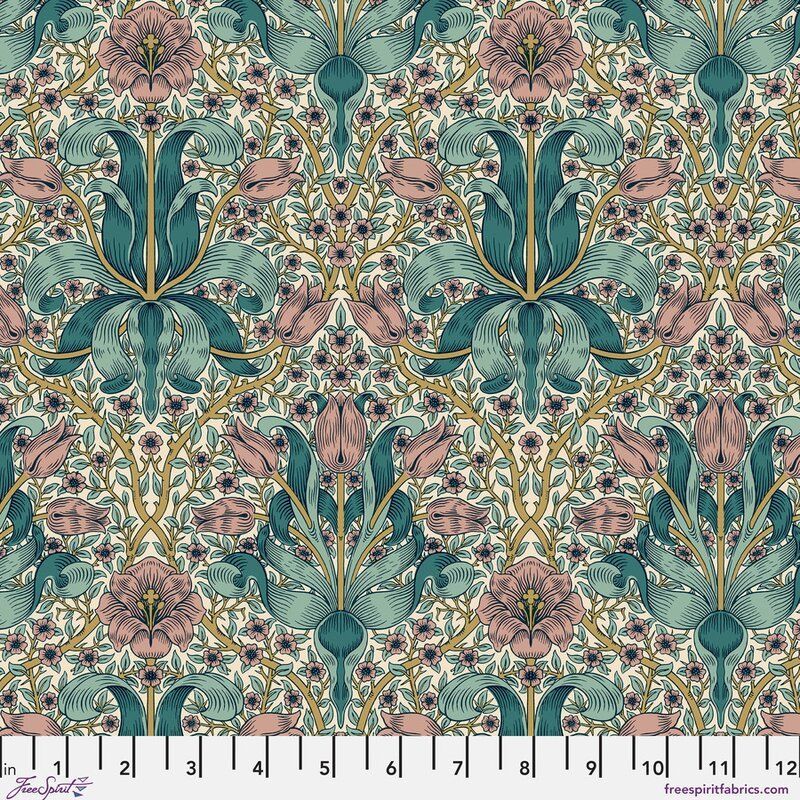 Lodden fabric: Spring Thicket, Teal