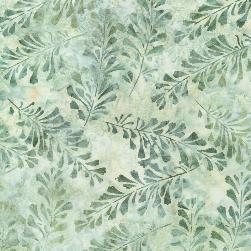 Morning Mist Batik fabric: Sage