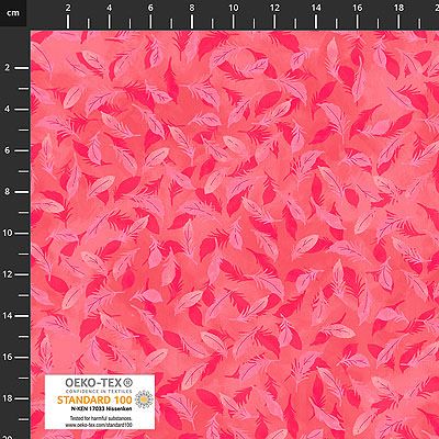 Quilters Coordinates fabric: Solaire Leaves Watermelon (per 1/4 metre)
