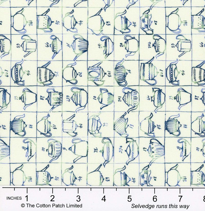 Larking fabric: Thames Porcelain Larking fabric: Thames Porcelain