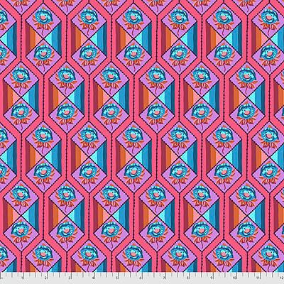 Bright Eyes Fabric: Facets Coral (per 1/4 metre)
