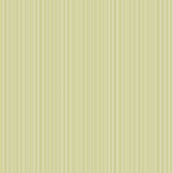Petite Fleur Fabric: Pinstripe, Green