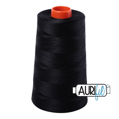 Aurifil 50/2 Cotton Thread Cone 5950m Black Colour 2692 Aurifil 50/2 Cotton Thread Cone 5950m Black Colour 2692
