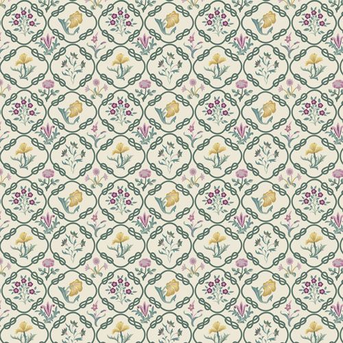 William Morris Red House fabric: Small May's Coverlet, Heather