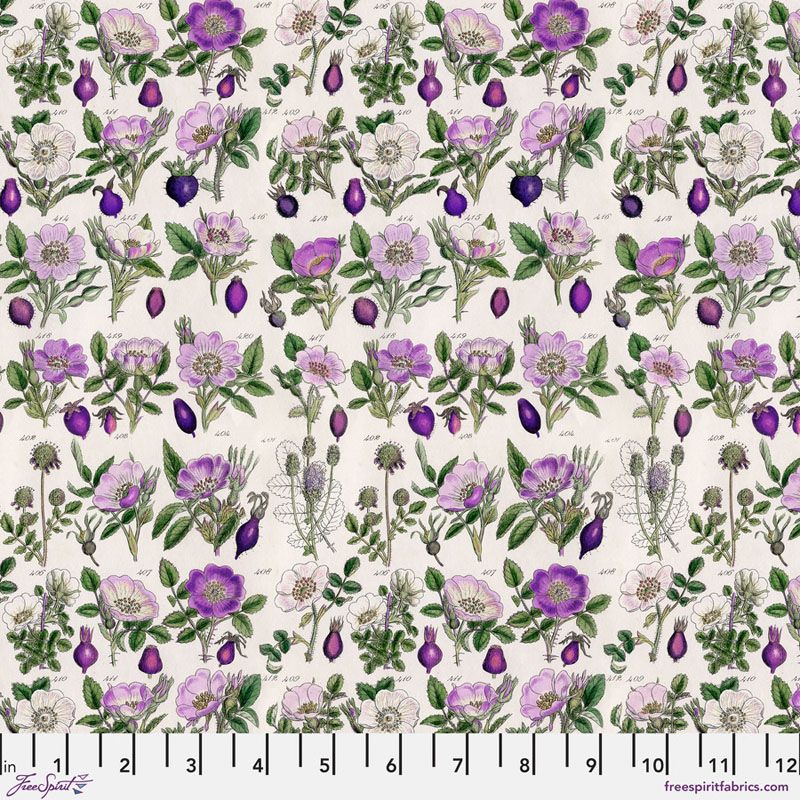 Eclectic Elements Palette fabrics, Purple Botanical
