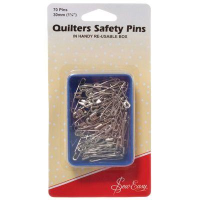Sew Easy Safety Pins  Size 1 Nickel (30mm)
