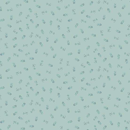 Petite Fleur Fabric: Spring, Teal