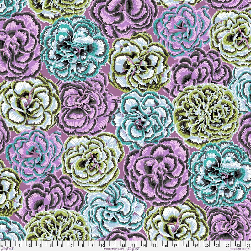 Kaffe Fassett Collective Fabric Picotee Carnations, Contrast
