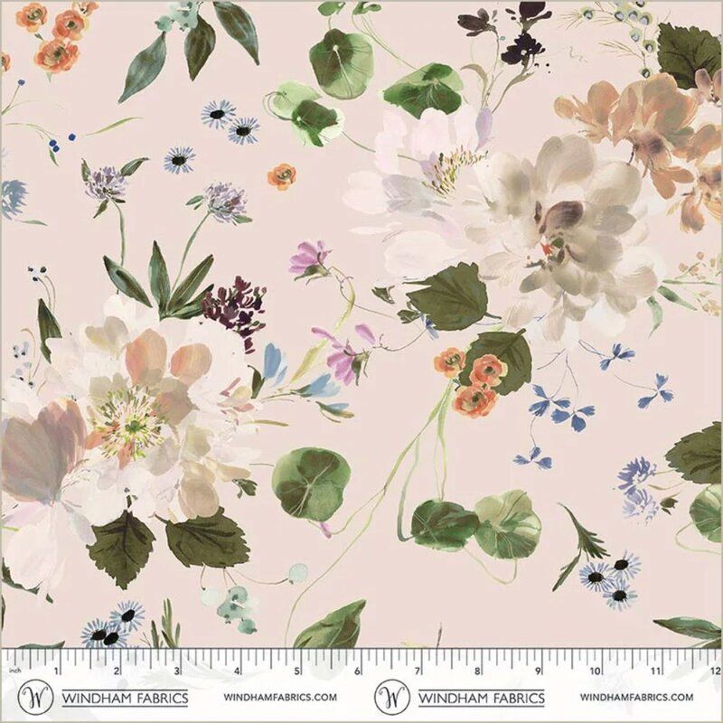 Beautiful Backing: Small Peony Garden 108" Wide