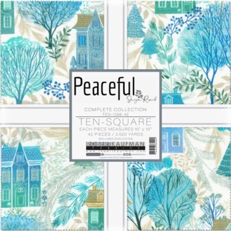 Peaceful 10" Ten Square Fabric Pack