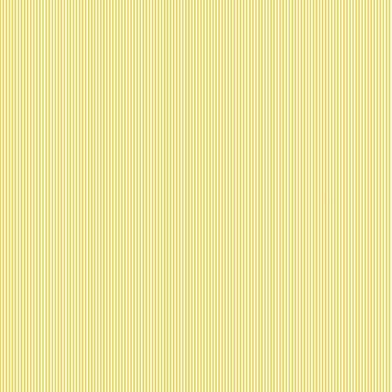 Petite Fleur Fabric: Pinstripe, Yellow Petite Fleur Fabric: Pinstripe, Yellow