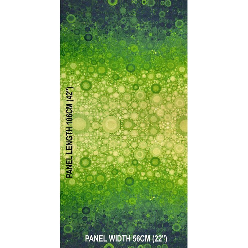 Sonny in the Sunflowers Fabric: Abstract Ombre, Green Panel 56cm x 106cm