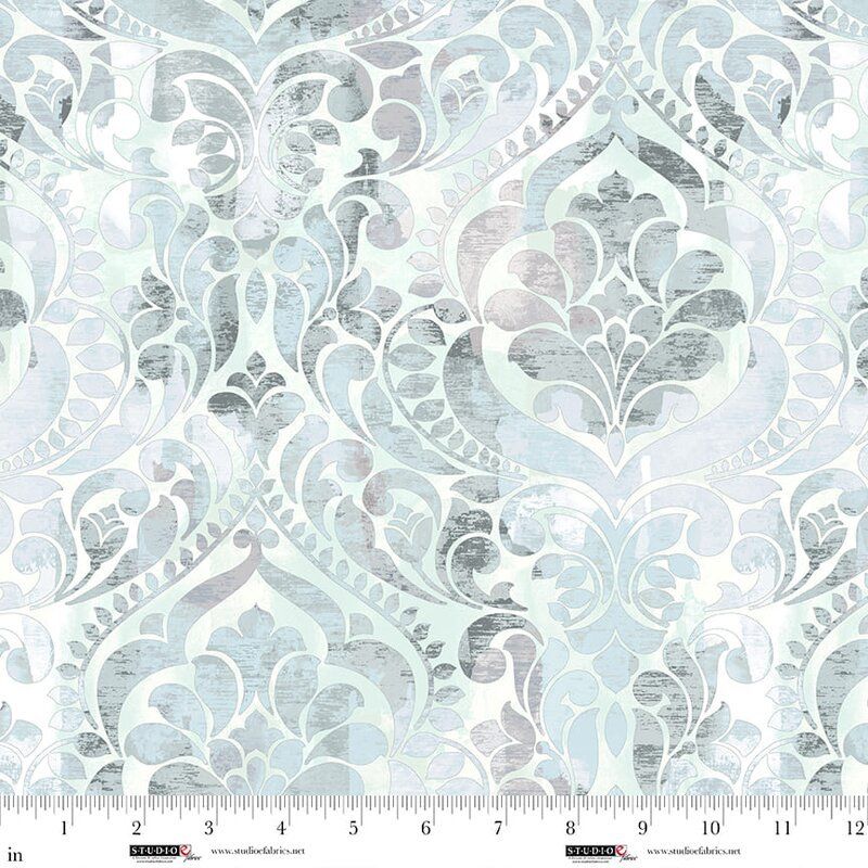 You Damask!: Damask Ice 118" Wide Quilt Back