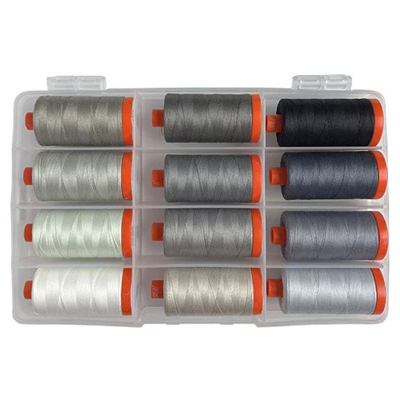 Aurifil Tula Pink Graywork Thread Box