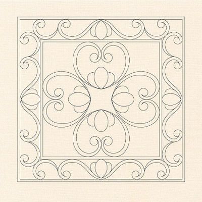 Wholecloth Mini Quilt  Oriental on Natural Kona