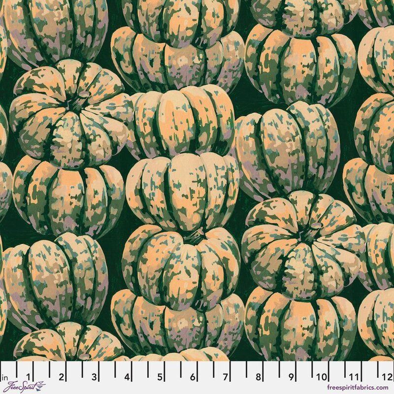 Golden Harvest fabric, Squashed, Green
