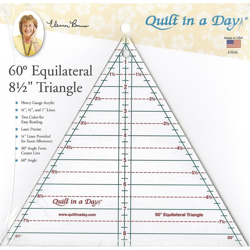 60 Degree Equilateral 8-1/2" Triangle Ruler 60 Degree Equilateral 8-1/2" Triangle Ruler