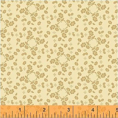 French Armoire fabric: Flower Pillow Off White (per 1/4 metre)