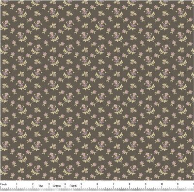 Wildflower Cottage fabric: Charcoal Scatter Garden