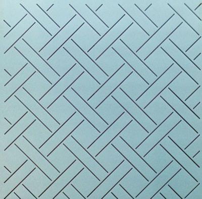 Quilt Stencil  12" Basketweave Background