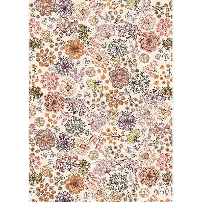 Jardin d'Automne fabric: Large Autumn Floral on Light Stone