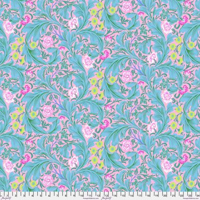 Kaffe Fassett x Morris & Co Fabric: Leicester Aqua Kaffe Fassett x Morris & Co Fabric: Leicester Aqua