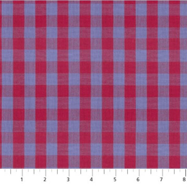 Garden Variety fabric: Woven Small Plaid, Cheery