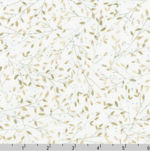 Peaceful fabric: Branches Snow