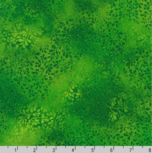 Mixed Metallics fabric: Leaf