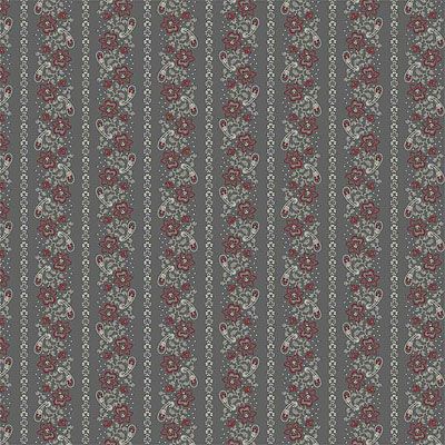 Kingston fabric: Paisley Stripe Grey (per 1/4 metre)
