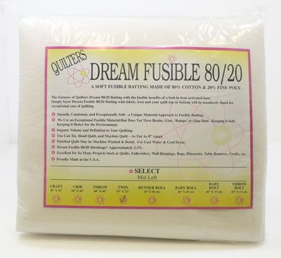 Quilters Dream Fusible Select 80/20 Twin 93in x 72in Quilters Dream Fusible Select 80/20 Twin 93in x 72in