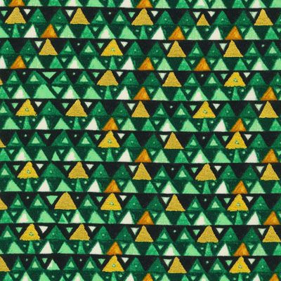 Gustav Klimt fabric: Metallic Triangles Green Gustav Klimt fabric: Metallic Triangles Green