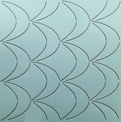 Quilt Stencil  12" Moonscape Background