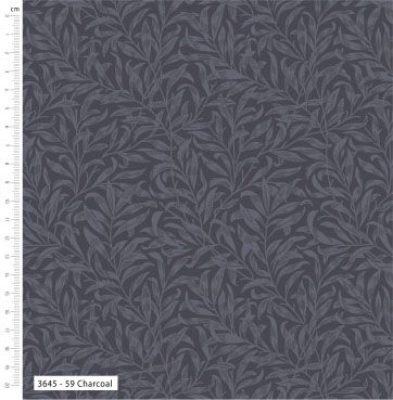 William Morris Willow Bough Fabric: Charcoal