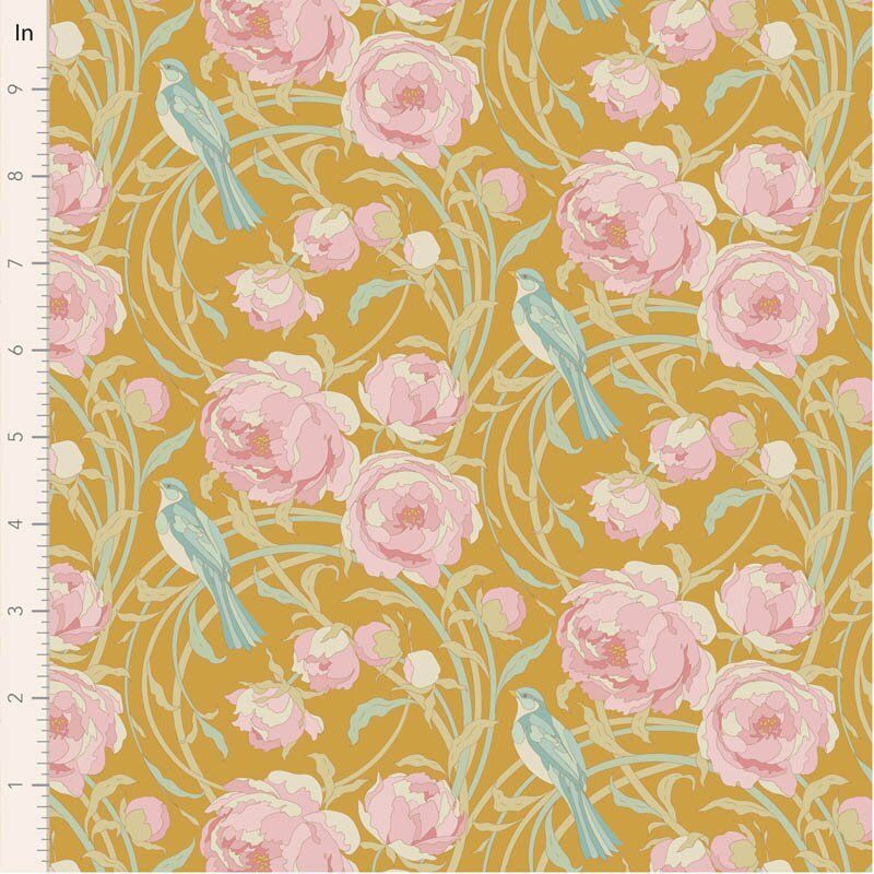 Tilda Songbird fabric: Cora, Mustard